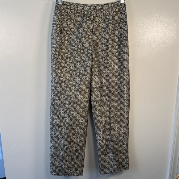 Liz Claiborne Pants - Liz Claiborne Tabitha Silk Pant Women's Sz 8 Khaki/Olive‎ Geometric Print